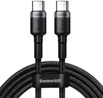 Photo de Cable Baseus Cafule USB 3.0 type C M/M 2m 100W (Noir)