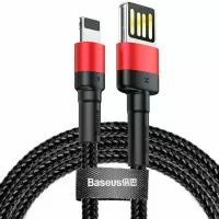 Photo de Cable Baseus Cafule USB Type A - Lightning M/M 3m (Noir/Rouge)