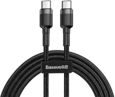 Photo de Câble Baseus Cafule USB Type C M/M 2m (Noir/Gris)