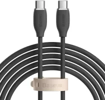 Photo de Cable Baseus Jelly USB type C M/M 100w 2m (Noir)