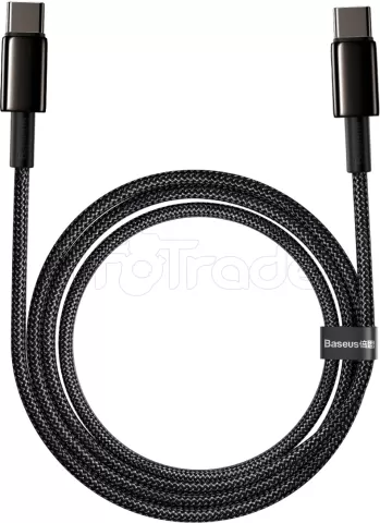 Photo de Cable Baseus Tungsten Gold USB type C 100W M/M 2m (Noir)