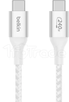 Photo de Câble Belkin BoostCharge USB-C 1m M/M 240W (Blanc)