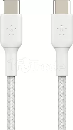Photo de Câble Belkin BoostCharge USB-C 2m M/M 60W (Blanc)