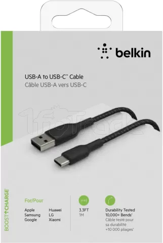 Photo de Cable Belkin USB 2.0 type A - type C M/M 1m (Noir)