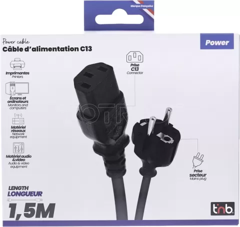 Photo de Cable d'Alimentation C13 T'nB 1,5m (Noir)