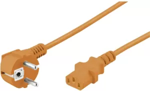 Photo de Câble d'alimentation Goobay coudé 3m (Orange)