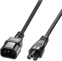 Photo de Cable d'alimentation Lindy C14 vers C5 M/F 2m (Noir)