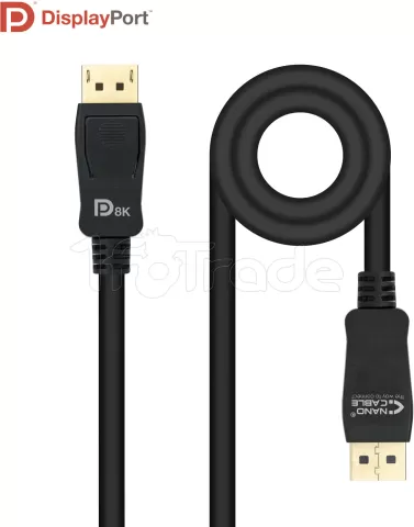 Photo de Câble DisplayPort 1.4 Nanocable 0.5m M/M (Noir)