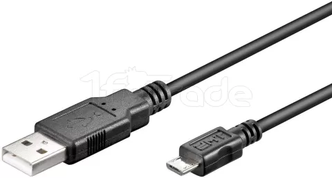 Photo de Cable Goobay USB 2.0 type A - Micro B M/M 0,60m (Noir)