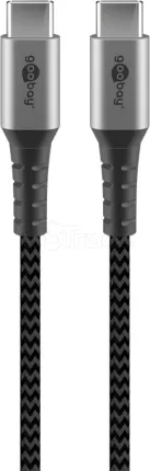 Photo de Cable Goobay USB 3.0 Type C MM 1m (Gris)