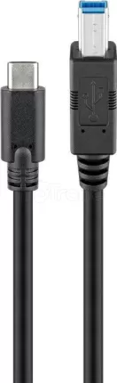 Photo de Cable Goobay USB 3.0 Type C - Type B 1m MM (Noir)
