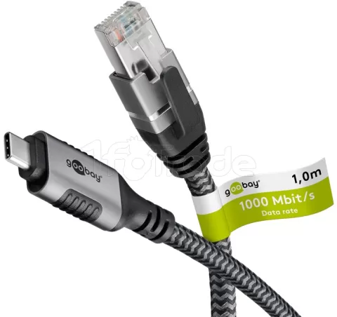 Photo de Cable Goobay USB vers RJ45 1m (Gris)