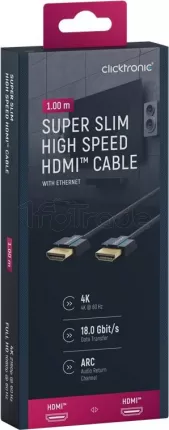 Photo de Cable HDMI 2.0 Clicktronic 1m M/M (Noir)