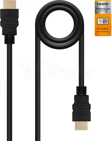 Photo de Câble HDMI 2.0 Nanocable 0.5m M/M (Noir)