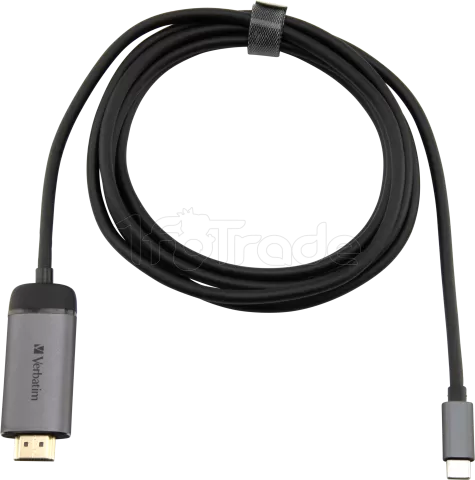 Photo de Câble HDMI 2.0 Verbatim vers USB-C 1,5m M/M (Argent)