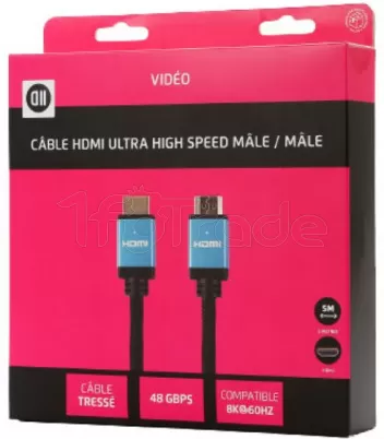 Photo de Cable HDMI 2.1 D2 Diffusion 5m M/M (Noir)