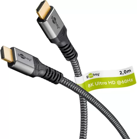 Photo de Cable HDMI 8K Goobay M/M 2m (Gris)