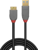 Photo de Cable Lindy Anthra Line USB 3.2 vers Micro B M/M 50cm (Gris)