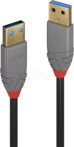 Photo de Cable Lindy Anthra Line USB 3.2 vers USB-A M/M 2m (Gris)