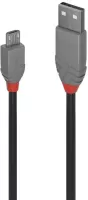 Photo de Cable Lindy USB 2.0 type A - Micro B M/M 2m (Gris)