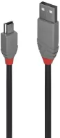 Photo de Cable Lindy USB 2.0 type A - Mini B M/M 2m (Gris)