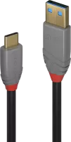 Photo de Cable Lindy USB 3.2 vers Type C M/M 10 GB/s 1m (Gris)