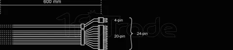 Photo de Cable Modulaire Be Quiet CB-6620 - 1x 20+4 pins pour carte mère (Noir)