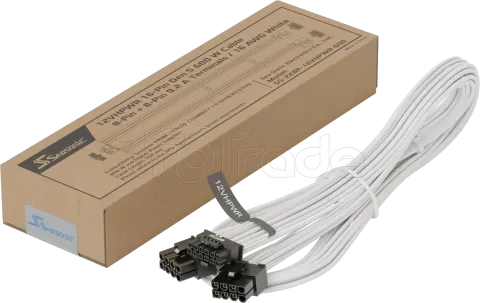 Photo de Cable modulaire Seasonic 12VHPWR - 1x PCIe 12+4 pins (Blanc)