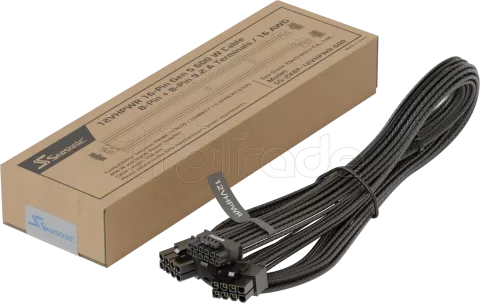 Photo de Cable modulaire Seasonic 12VHPWR - 1x PCIe 12+4 pins vers 2x 8 pins (Noir)