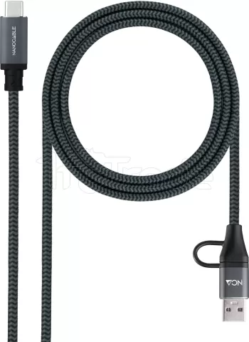 Photo de Cable Nanocable USB-A/USB-C vers USB-C M/M 1.5m (Noir)