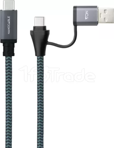 Photo de Cable Nanocable USB-A/USB-C vers USB-C M/M 1.5m (Noir)