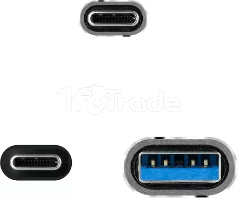 Photo de Cable Nanocable USB-A/USB-C vers USB-C M/M 1.5m (Noir)