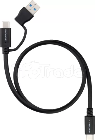 Photo de Cable Nanocable USB-A/USB-C vers USB-C M/M 1m (Noir)