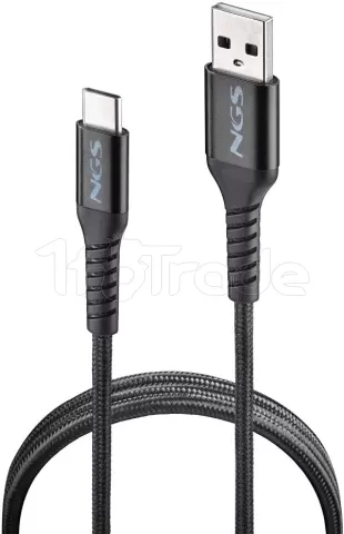 Photo de Cable NGS Knot USB-A/C M/M 1m (Noir)