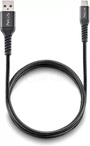 Photo de Cable NGS Knot USB-A/C M/M 1m (Noir)