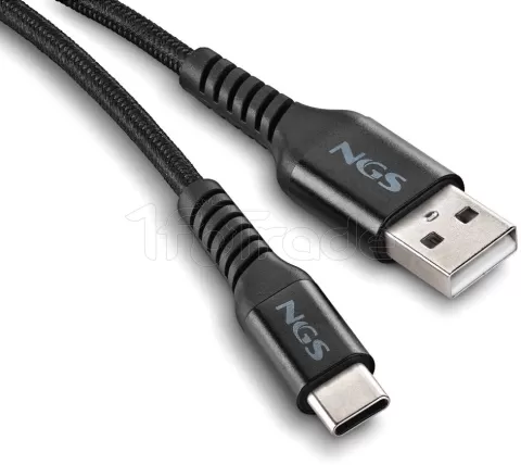 Photo de Cable NGS Knot USB-A/C M/M 1m (Noir)