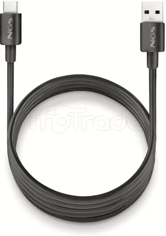 Photo de Cable NGS Zyro USB-A/C M/M 1m 15W (Noir)