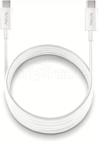 Photo de Cable NGS Zyro USB-C M/M 1m 60W (Blanc)