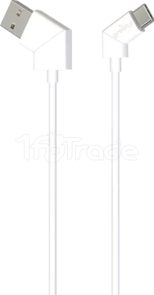 Photo de Cable rotatif Green_e USB 3.0 type C vers USB-A M/M 1,2m (Noir)