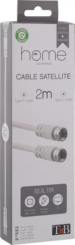 Photo de Câble Satellite Type F T'nB M/M 2m (Blanc)