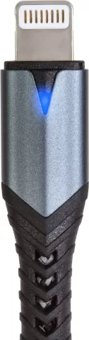 Photo de Câble Tiemme Dynamic USB type A - Lightning M/M 12W 1,2m (Noir/Gris)