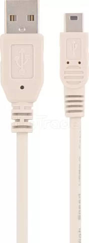 Photo de Cable T'nB USB 2.0 type A - Mini B M/M 1m (Blanc)