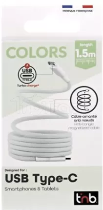 Photo de Câble T'nB USB-C 1,5m M/M aimanté (Vert)