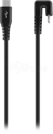 Photo de Câble T'nB USB type C - Lightning M/M 2m coudé 180° (Noir)