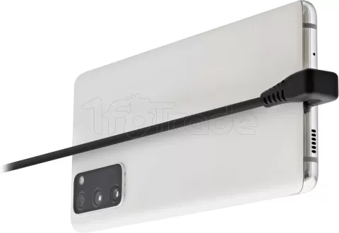 Photo de Câble T'nB USB type C - Lightning M/M 2m coudé 180° (Noir)