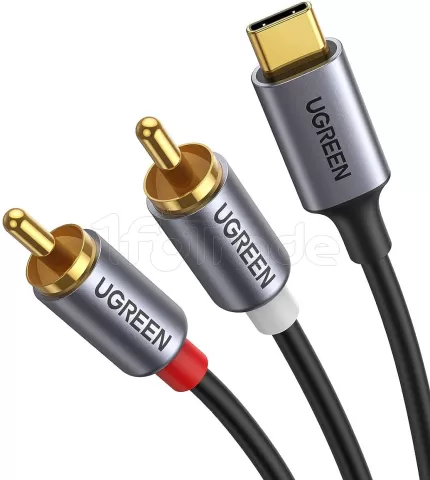 Photo de Cable uGreen USB Type C - 2x RCA M/M 1,5m (Noir/Gris)