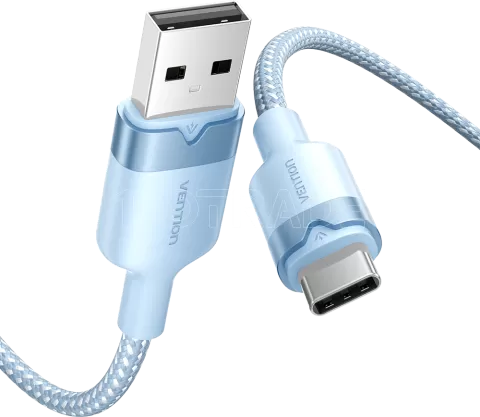 Photo de Cable USB 2.0 Vention USB-A vers USB-C M/M 2m (Bleu)