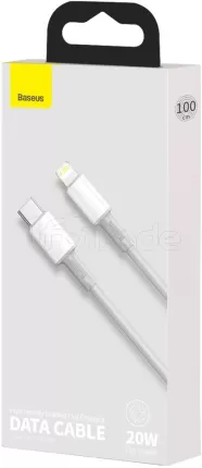 Photo de Cable USB 3.0 type C Baseus High Density vers Lightning M/M 1m 20W (Blanc)