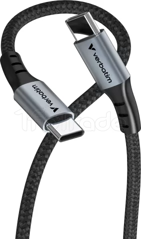 Photo de Câble USB-C Verbatim Sync & Charge 1,2m M/M 60W (Gris/Noir)