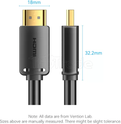Photo de Câble Vention 4K HDMI M/M 2m (Noir)